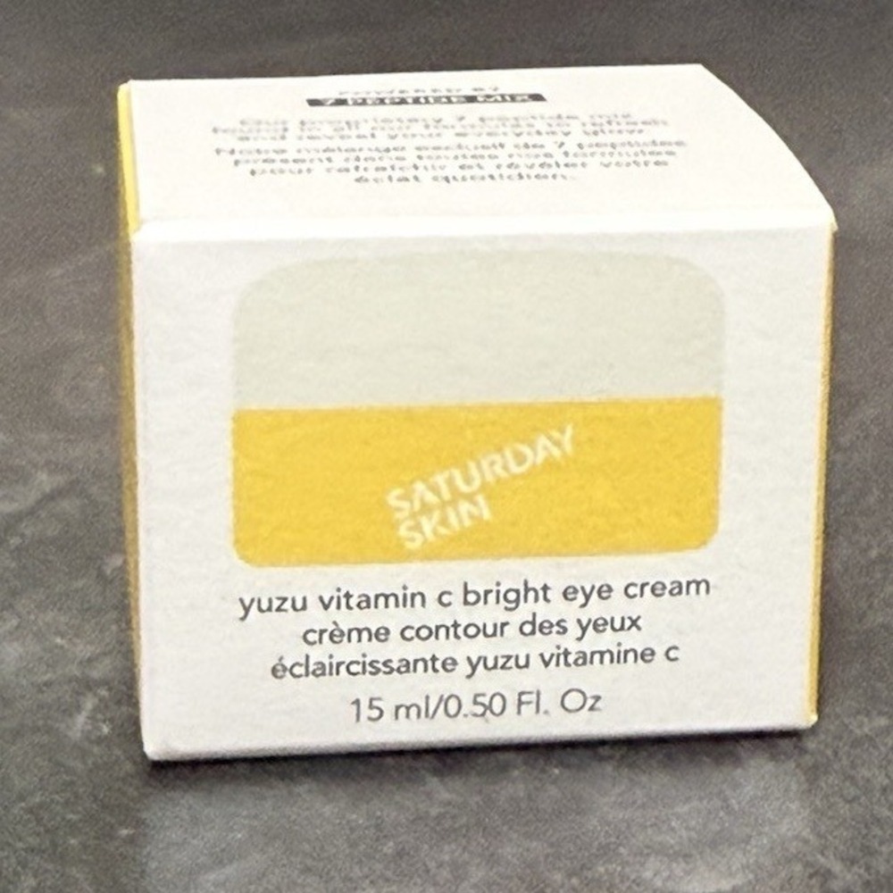 Saturday Skin Womens Yuzu Vitamin C Bright Eye Cream 15ml .5oz Peptide Cream